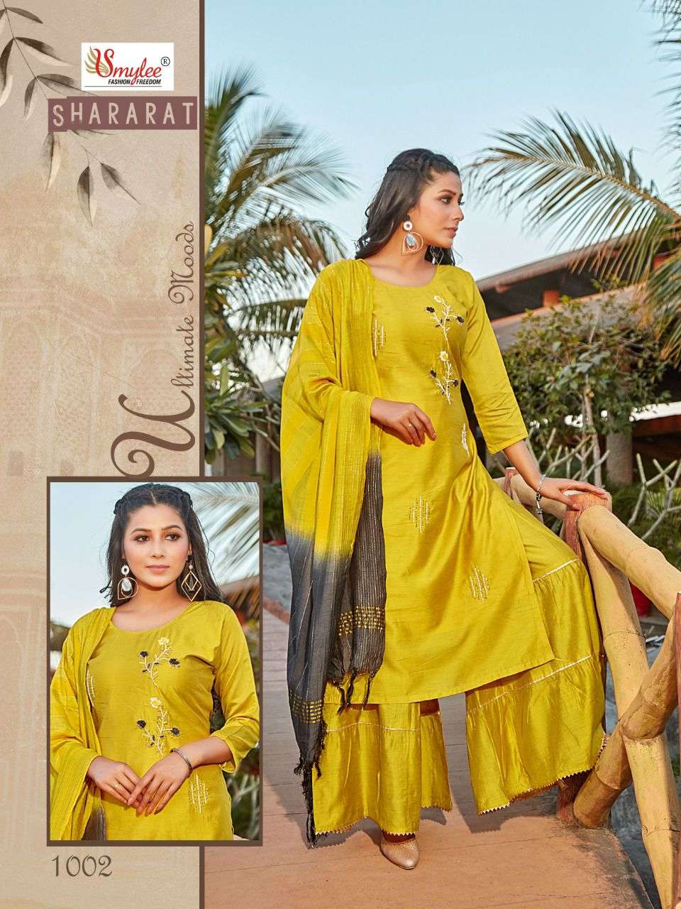 Smylee Fashion Shararat Modal Sik Fancy Kurti With Sharara Set Wholesaler Surat