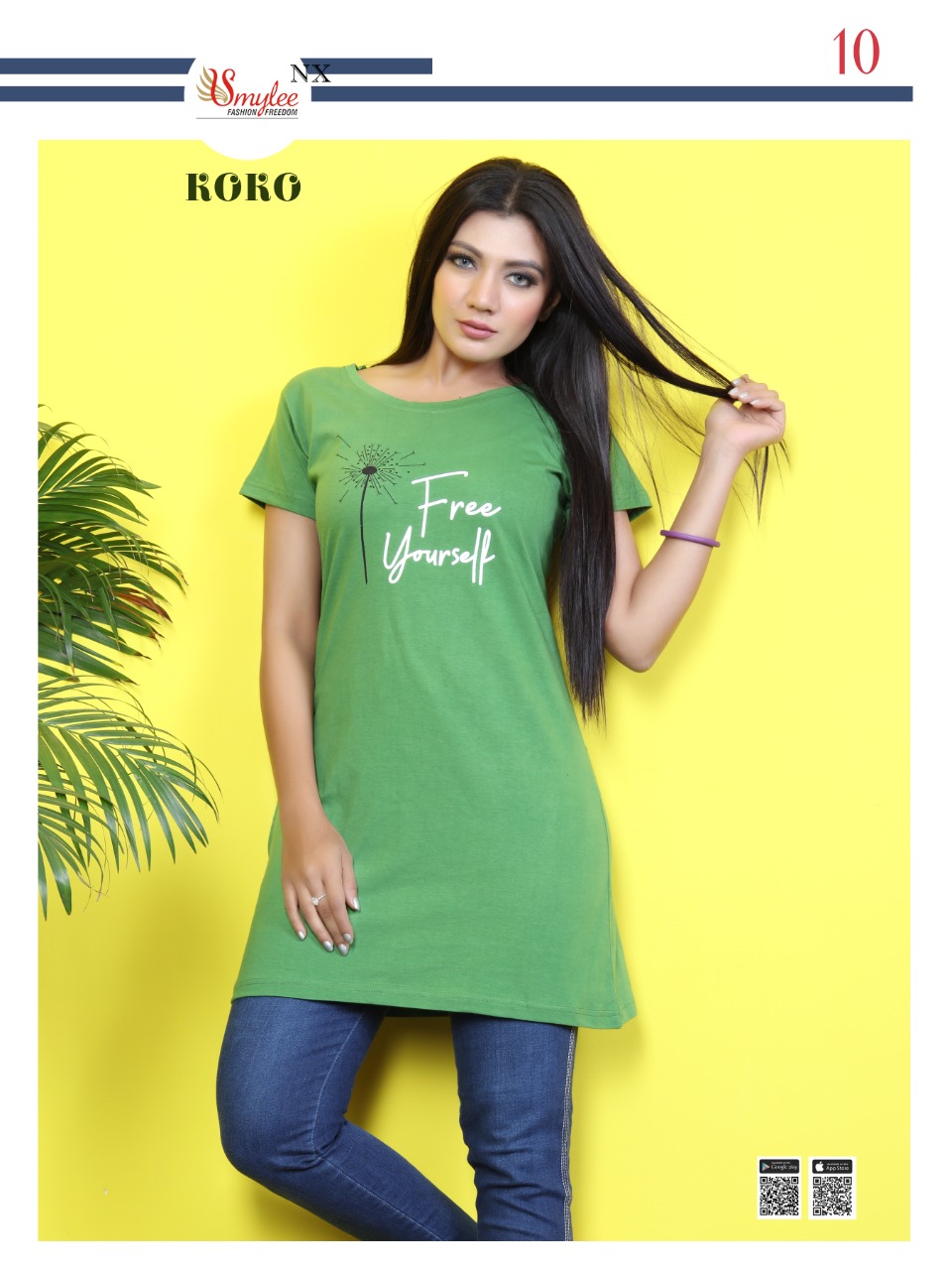 Smylee Fashion Koko Hosiery Print Long T Shirts Wholesaler Surat