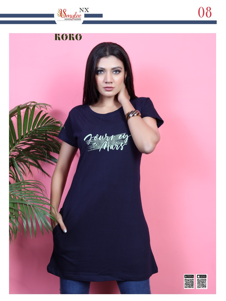 Smylee Fashion Koko Hosiery Print Long T Shirts Wholesaler Surat