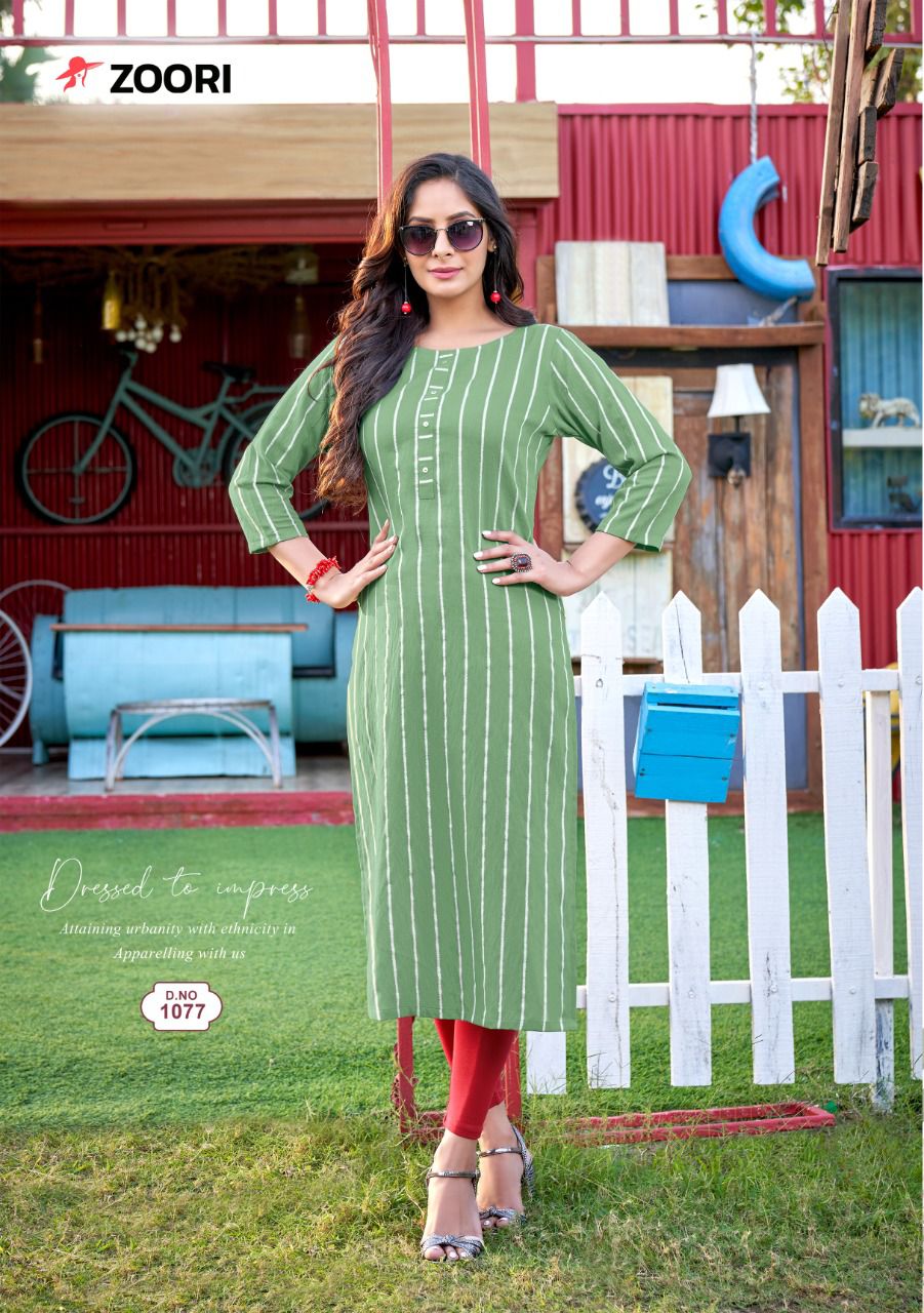 Zoori Akshara Vol 13 Rayon Printed Fancy Kurtis Wholesaler Surat
