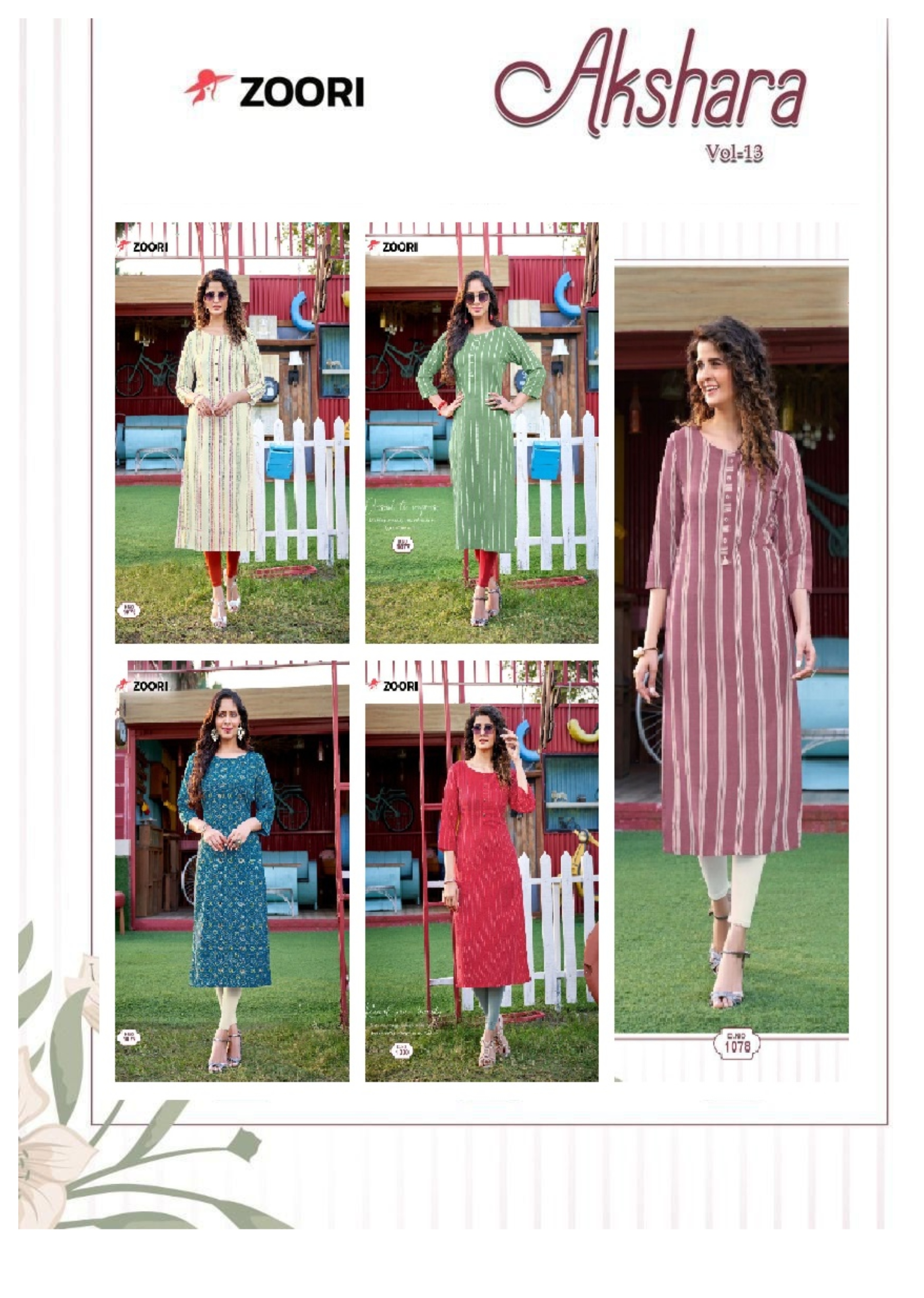 Zoori Akshara Vol 13 Rayon Printed Fancy Kurtis Wholesaler Surat
