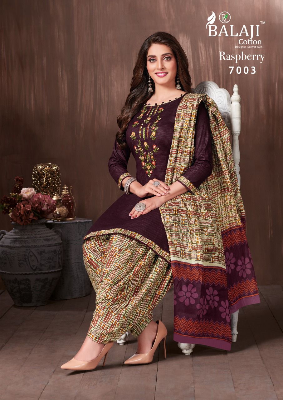Balaji Cotton Raspberry Vol 7 Pure Cotton Salwar Suits Best Wholesaler Surat