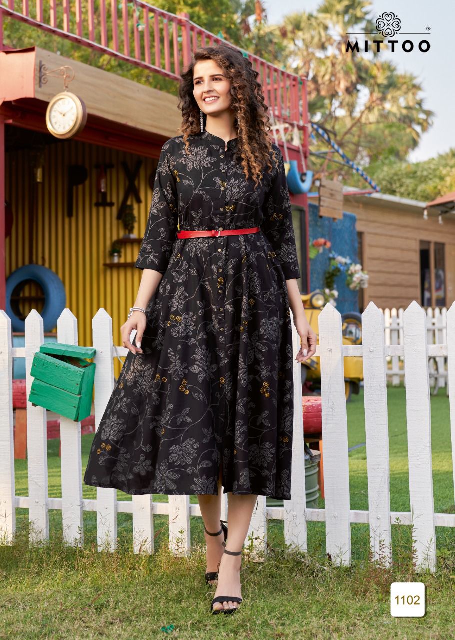 Mitto Belt Vol 7 Rayon Printed Fancy Kurtis Wholesaler Surat