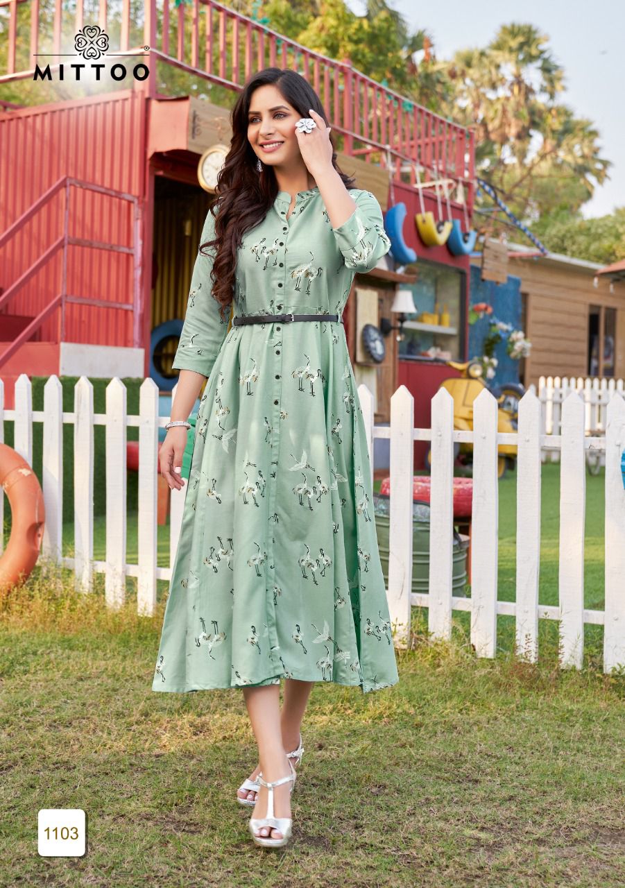 Mitto Belt Vol 7 Rayon Printed Fancy Kurtis Wholesaler Surat