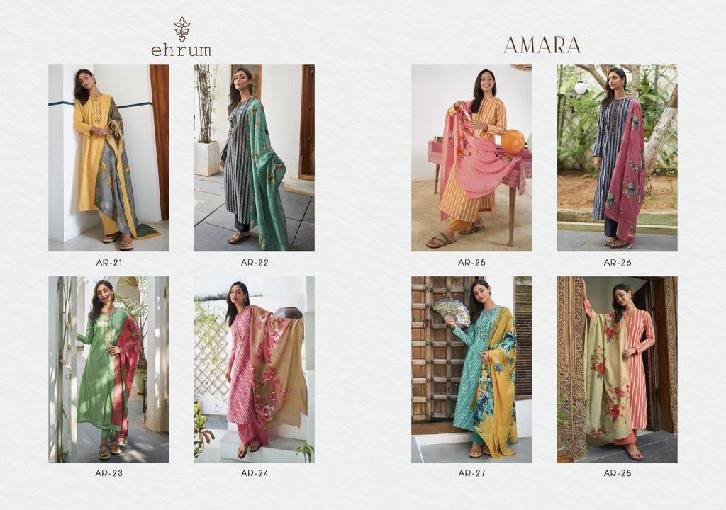 Varsha Ehrum Amara Cotton Printed With Embroidery Designer Suits Wholesaler Surat