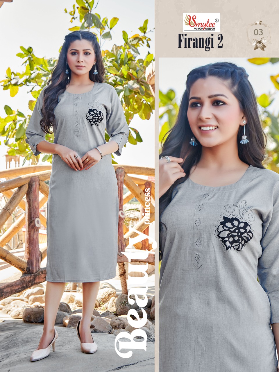 Smylee Fashion Firangi Vol 2 Rayon Fancy Stylish Kurtis Wholesaler Surat