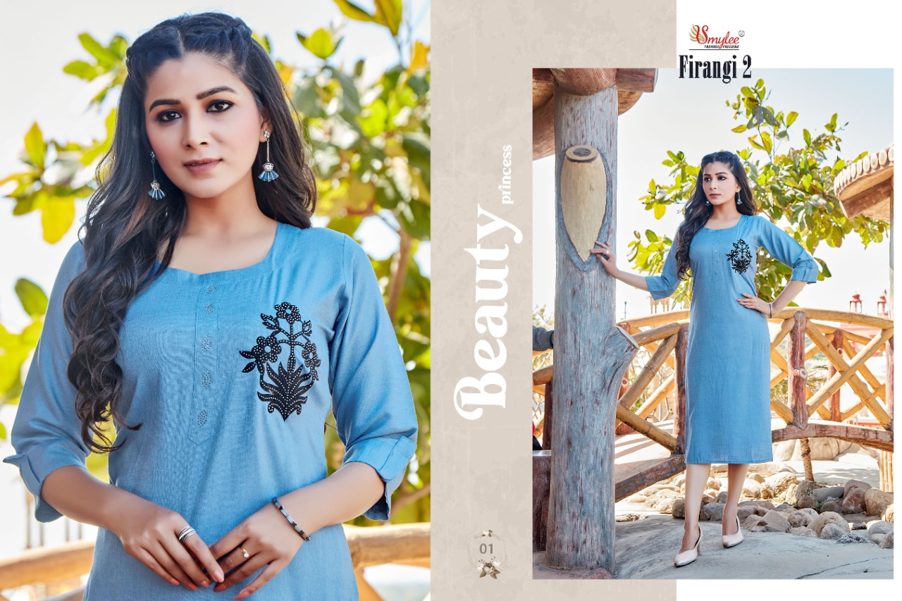 Smylee Fashion Firangi Vol 2 Rayon Fancy Stylish Kurtis Wholesaler Surat