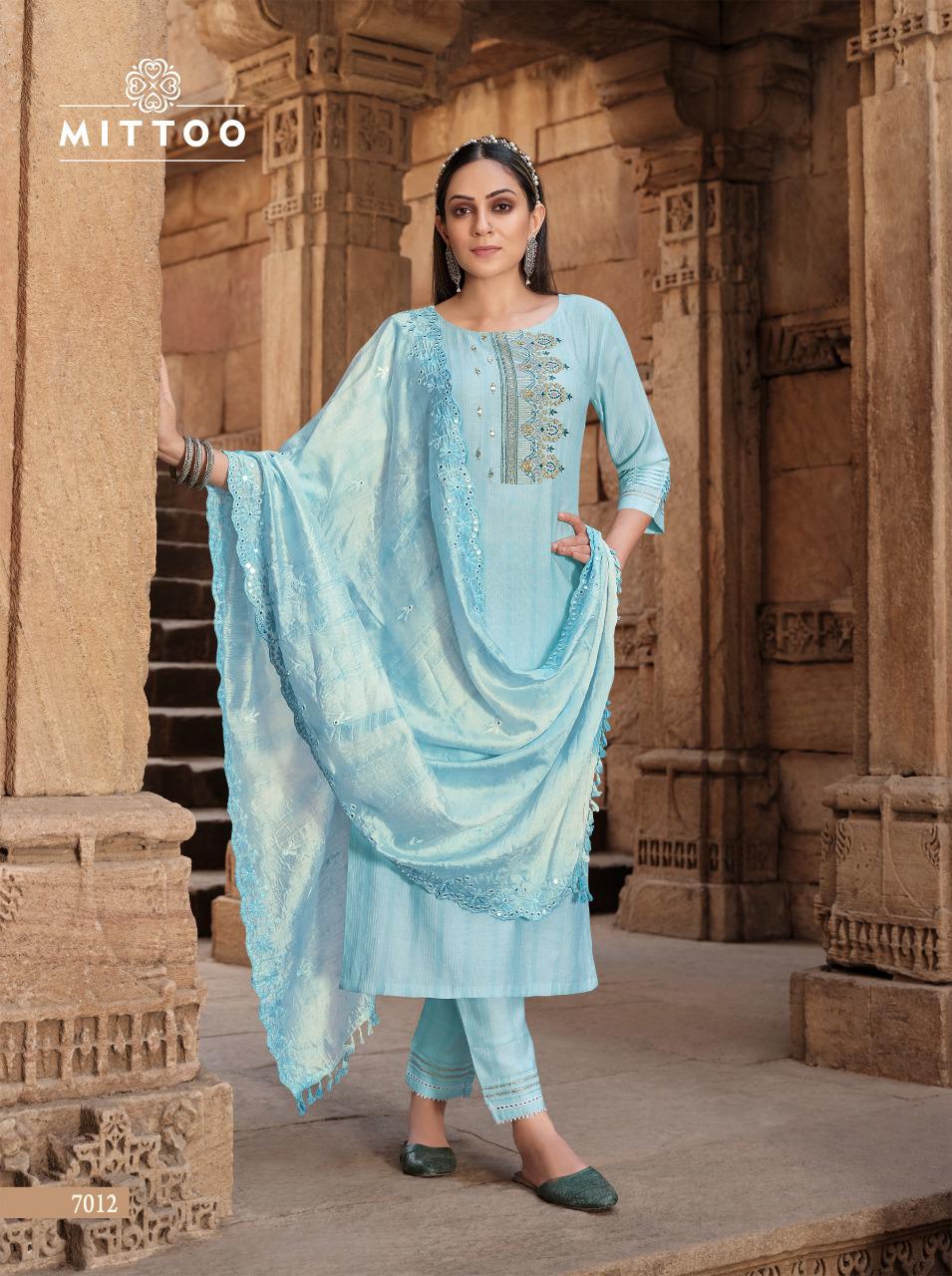 Mittoo Life Style Rayon Viscose Weaving Pattern Kurti Combo Set Wholesaler Surat