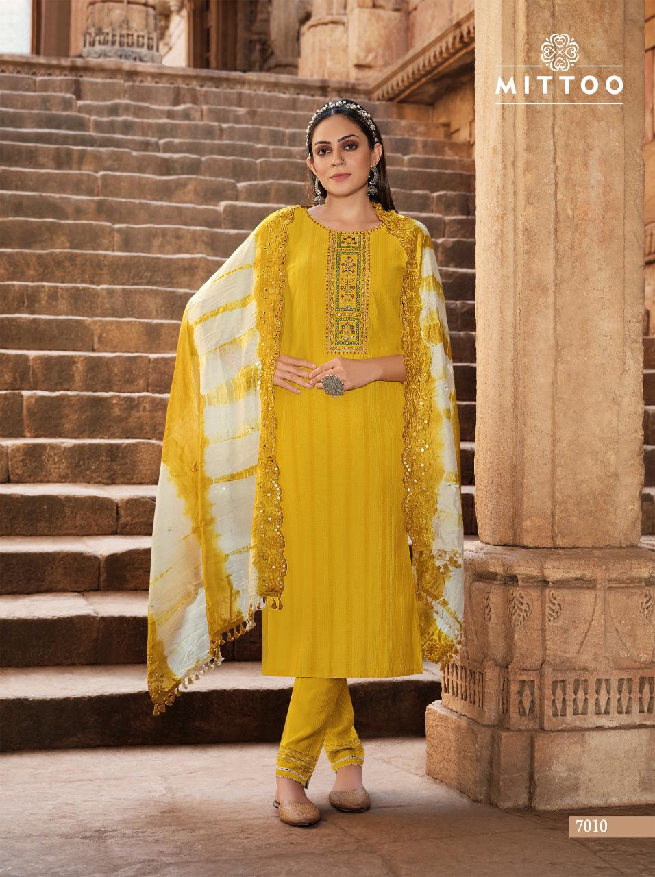Mittoo Life Style Rayon Viscose Weaving Pattern Kurti Combo Set Wholesaler Surat