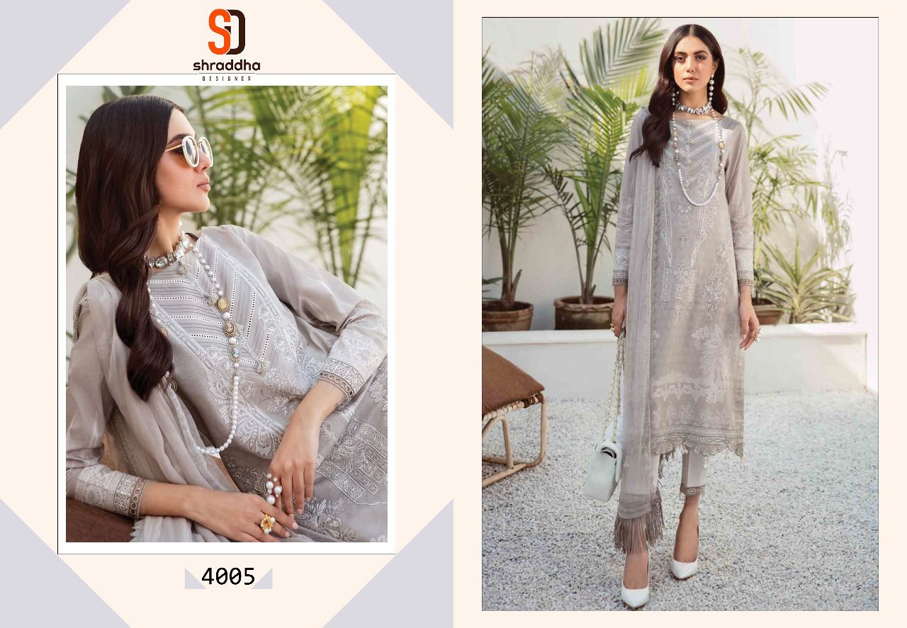 Sharaddha Designer Marjjan Vol 4 Lawn Cotton Printed Suits Wholesaler Surat