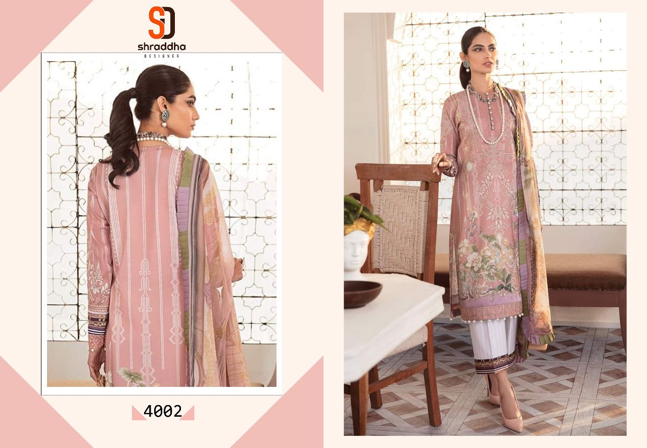 Sharaddha Designer Marjjan Vol 4 Lawn Cotton Printed Suits Wholesaler Surat