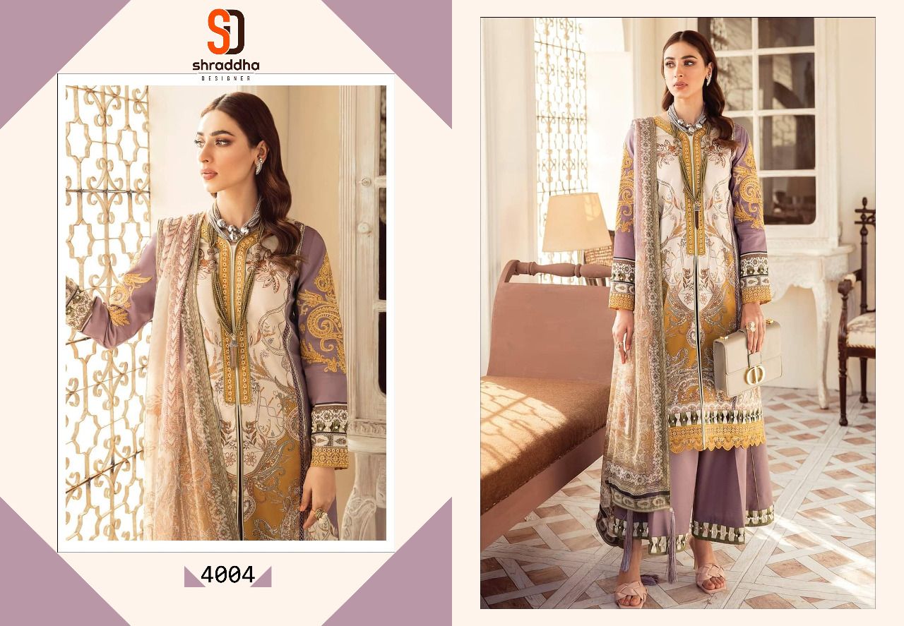 Sharaddha Designer Marjjan Vol 4 Lawn Cotton Printed Suits Wholesaler Surat