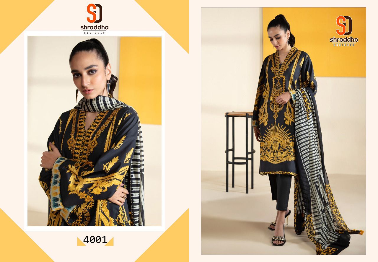 Sharaddha Designer Marjjan Vol 4 Lawn Cotton Printed Suits Wholesaler Surat