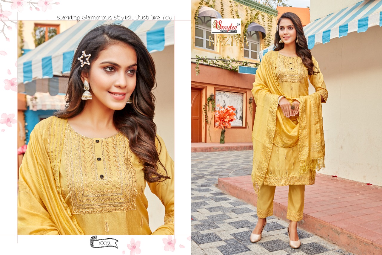 Smylee Fashion Naziya Fiona Silk Fancy Designer Kurti Combo Set Wholesaler Surat