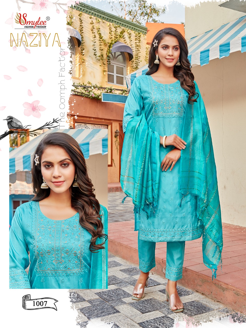 Smylee Fashion Naziya Fiona Silk Fancy Designer Kurti Combo Set Wholesaler Surat
