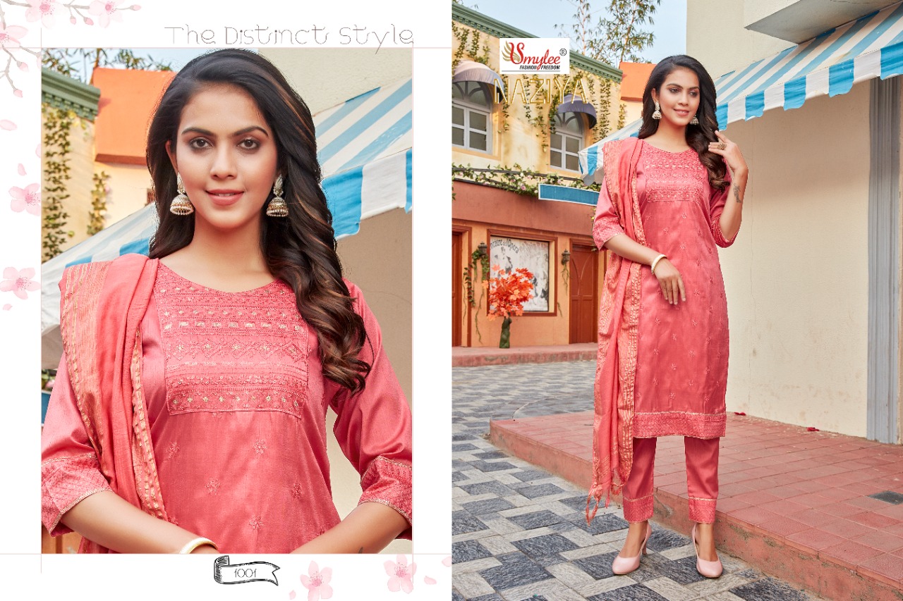 Smylee Fashion Naziya Fiona Silk Fancy Designer Kurti Combo Set Wholesaler Surat