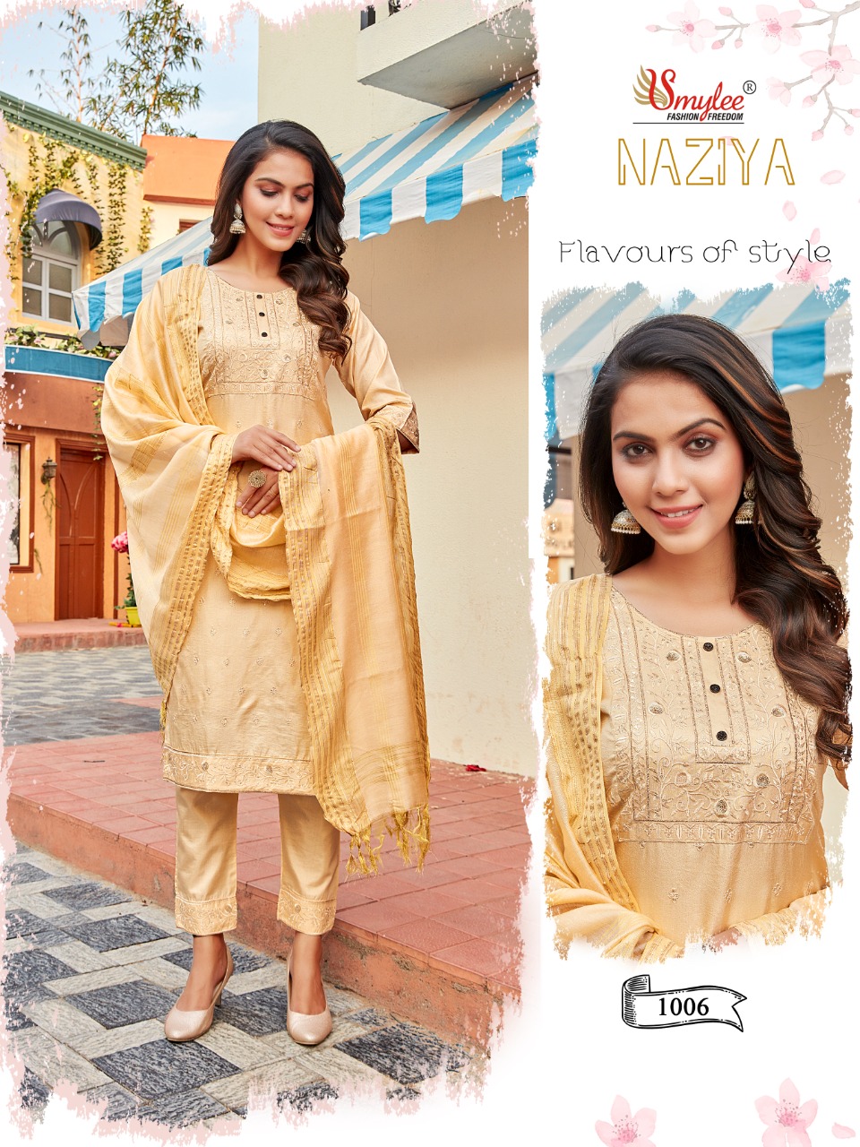 Smylee Fashion Naziya Fiona Silk Fancy Designer Kurti Combo Set Wholesaler Surat