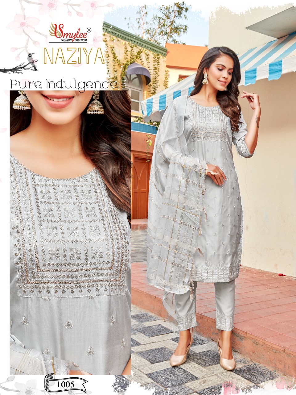 Smylee Fashion Naziya Fiona Silk Fancy Designer Kurti Combo Set Wholesaler Surat