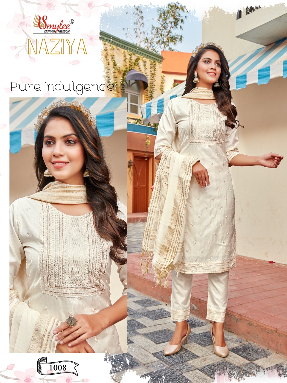 Smylee Fashion Naziya Fiona Silk Fancy Designer Kurti Combo Set Wholesaler Surat