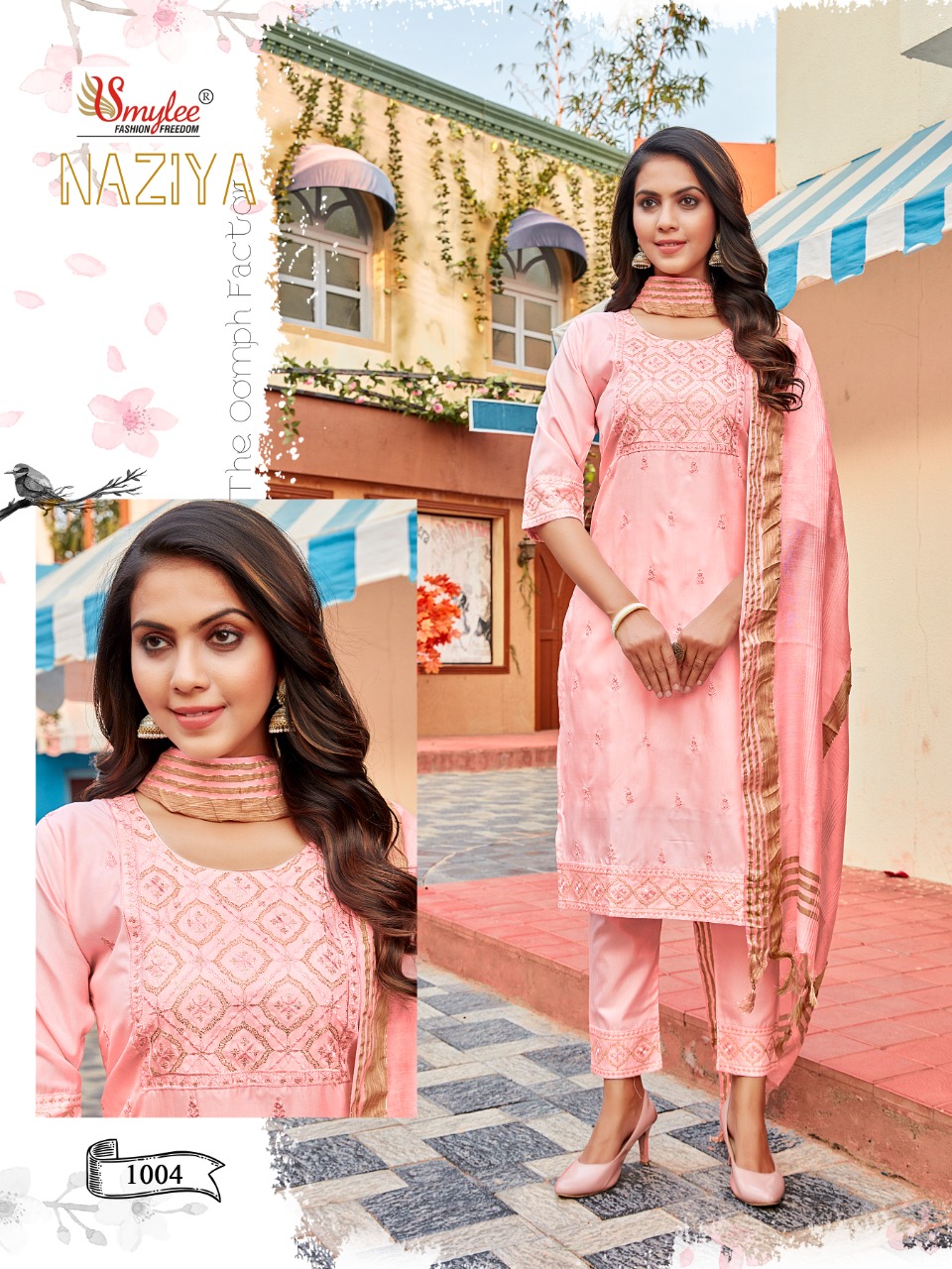Smylee Fashion Naziya Fiona Silk Fancy Designer Kurti Combo Set Wholesaler Surat