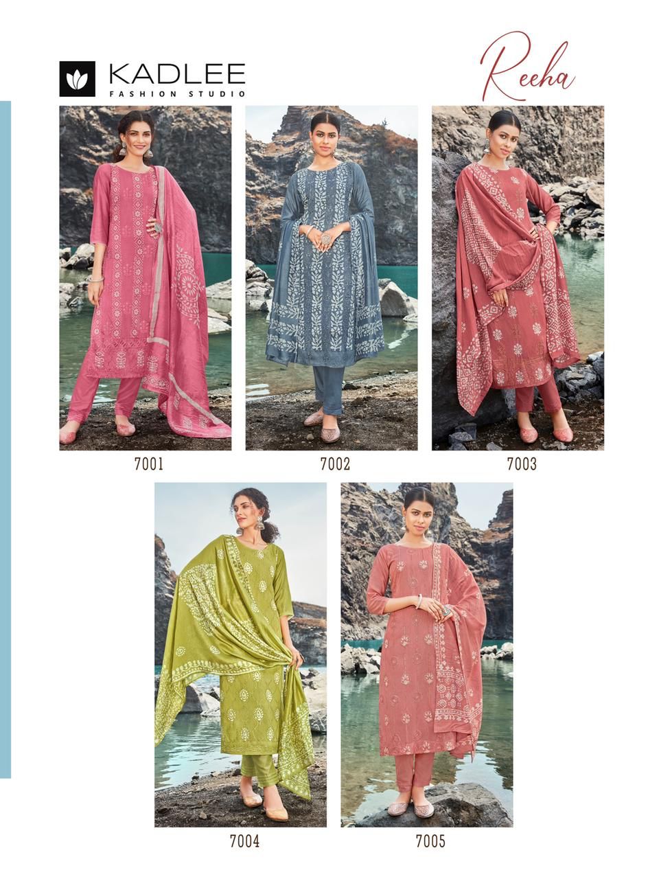 Kadlee Fashion Reeha Chanderi Viscose Fancy Prints Ready Made Suits Wholesaler Surat