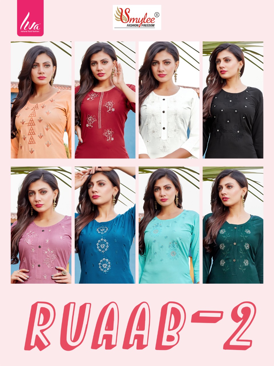 Smylee Fashion Ruaab Vol 2 Rayon Fancy Stylish Kurtis Wholesaler Surat
