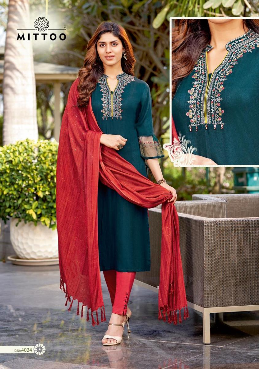 Mittoo Shringar Vol 4 Rayon Viscose Fancy Designer Kurti Combo Set Wholesaler Surat