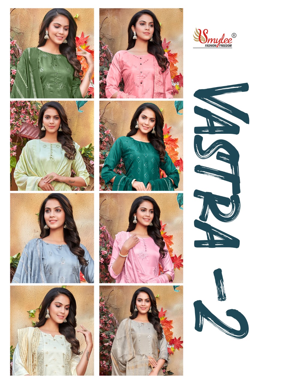 Smylee Fashion Vastra Vol 2 Fiona Silk Fancy Kurti Combo Set Wholesaler Surat
