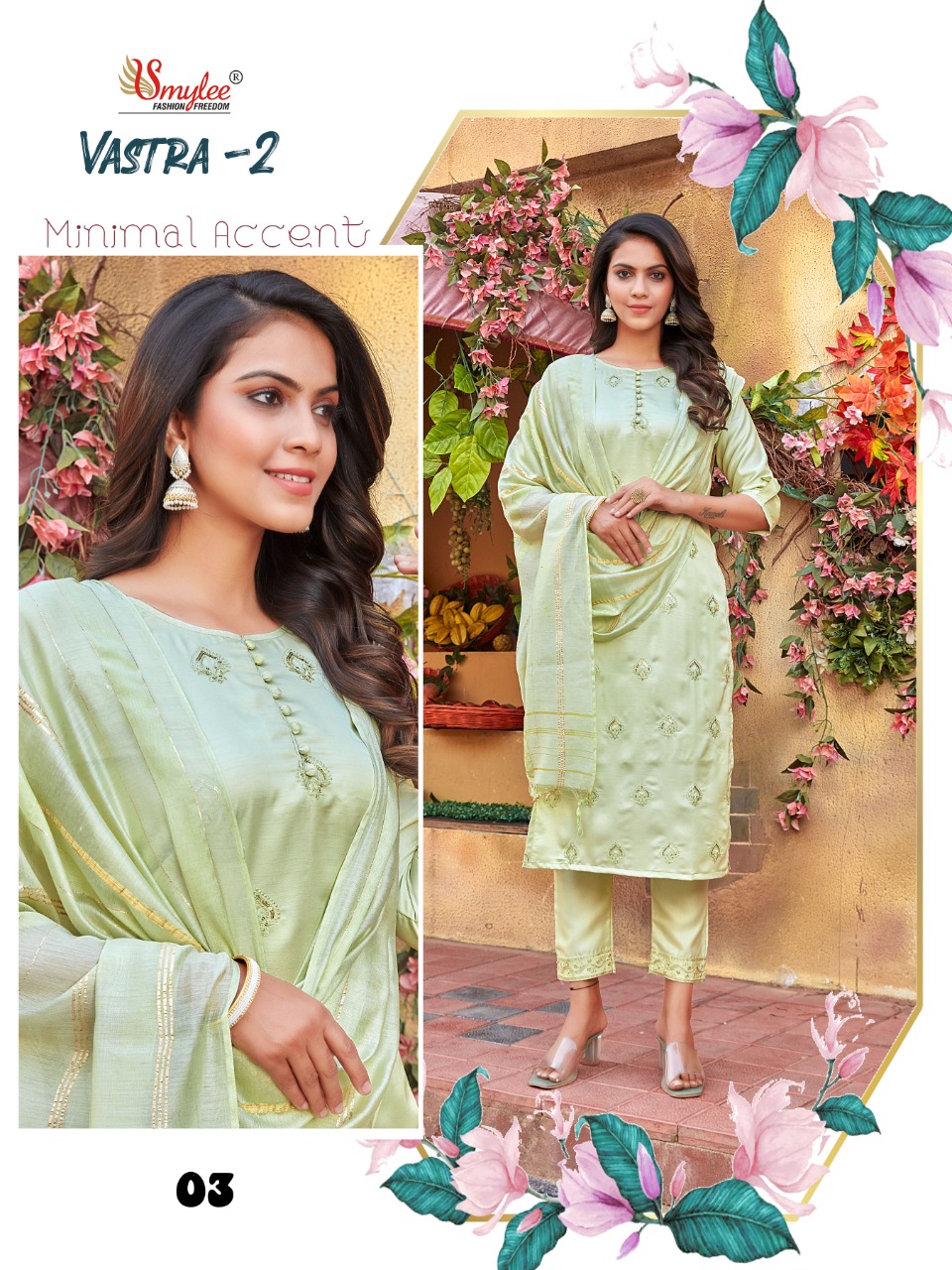 Smylee Fashion Vastra Vol 2 Fiona Silk Fancy Kurti Combo Set Wholesaler Surat