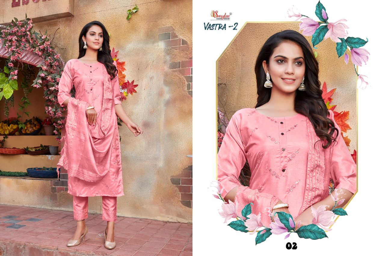 Smylee Fashion Vastra Vol 2 Fiona Silk Fancy Kurti Combo Set Wholesaler Surat