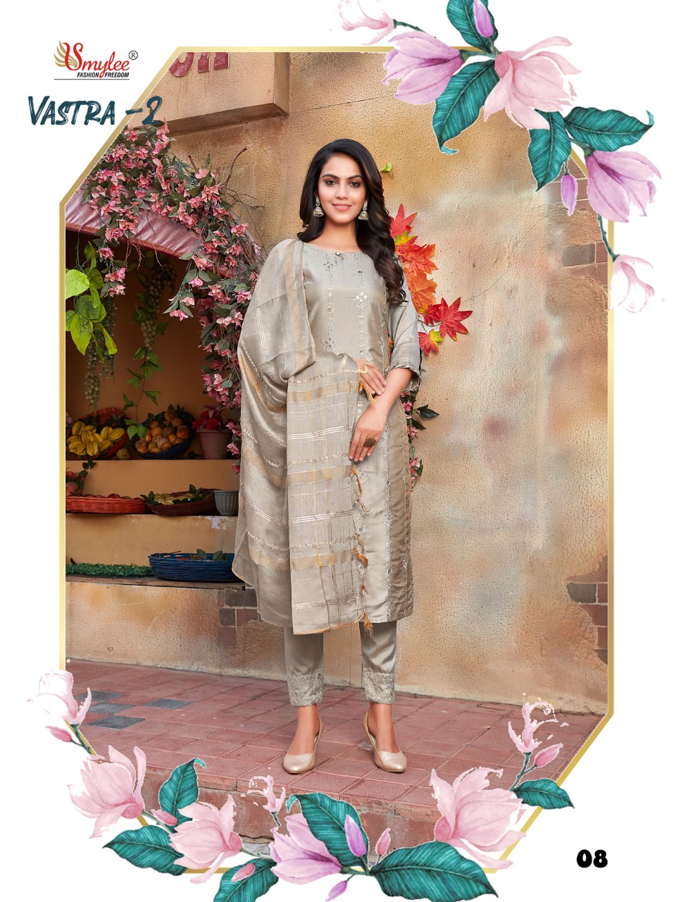 Smylee Fashion Vastra Vol 2 Fiona Silk Fancy Kurti Combo Set Wholesaler Surat