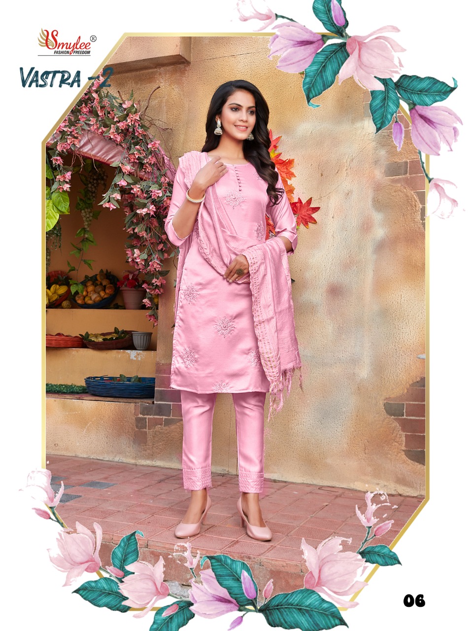 Smylee Fashion Vastra Vol 2 Fiona Silk Fancy Kurti Combo Set Wholesaler Surat