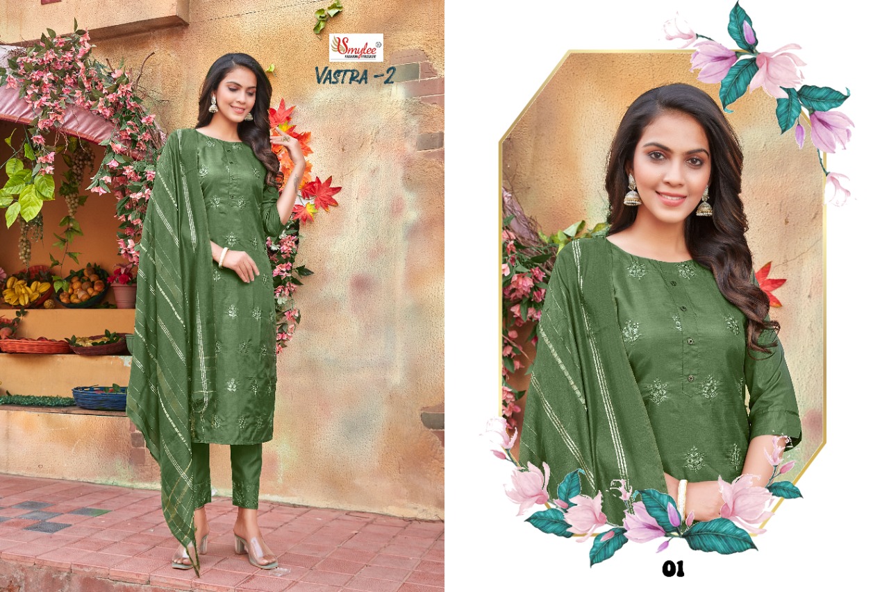 Smylee Fashion Vastra Vol 2 Fiona Silk Fancy Kurti Combo Set Wholesaler Surat