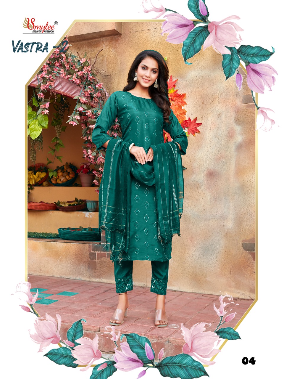 Smylee Fashion Vastra Vol 2 Fiona Silk Fancy Kurti Combo Set Wholesaler Surat