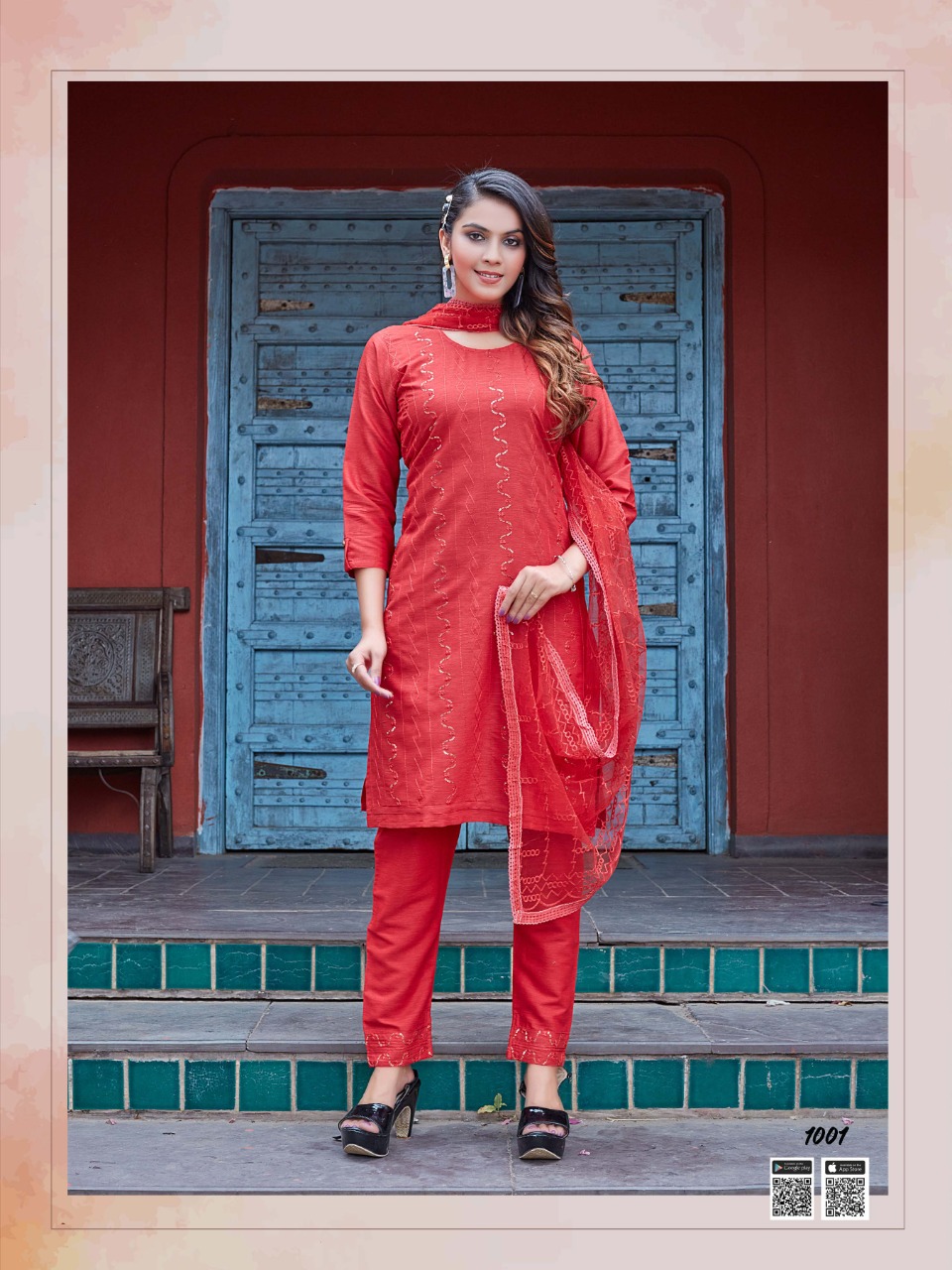 Smylee Fashion Ekta Rayon With Embroidery Designer Kurti Combo Set Wholesaler Surat