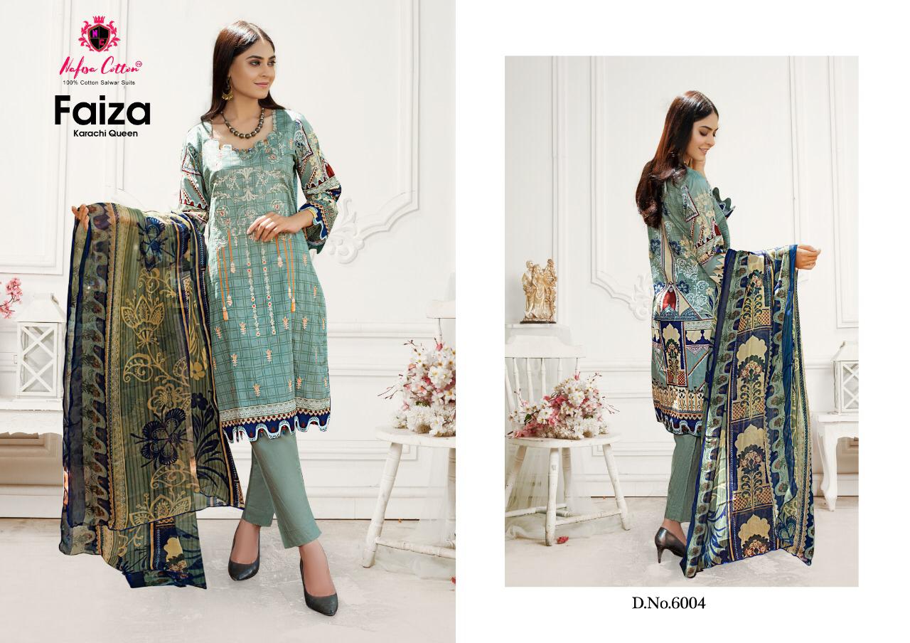 Nafisa Cotton Faiza Karachi Queen Vol 6 Cotton Salwar Suits Wholesaler Surat
