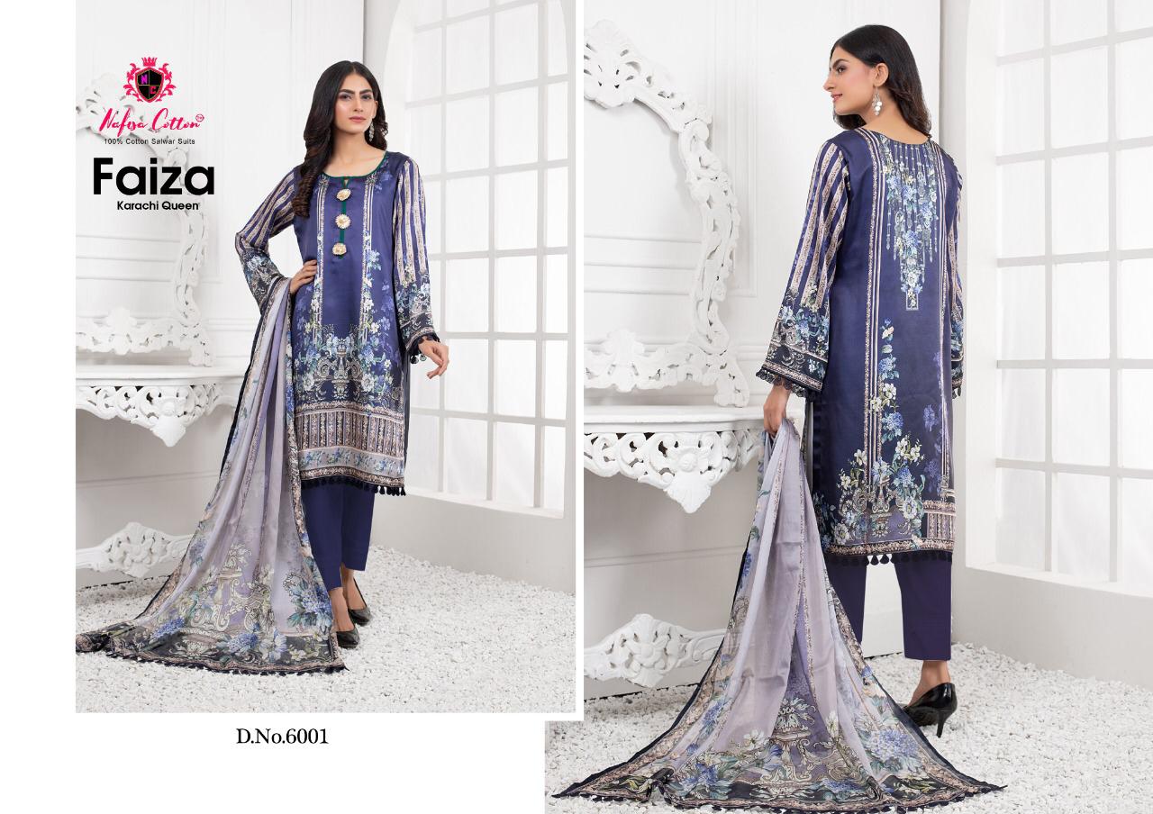 Nafisa Cotton Faiza Karachi Queen Vol 6 Cotton Salwar Suits Wholesaler Surat