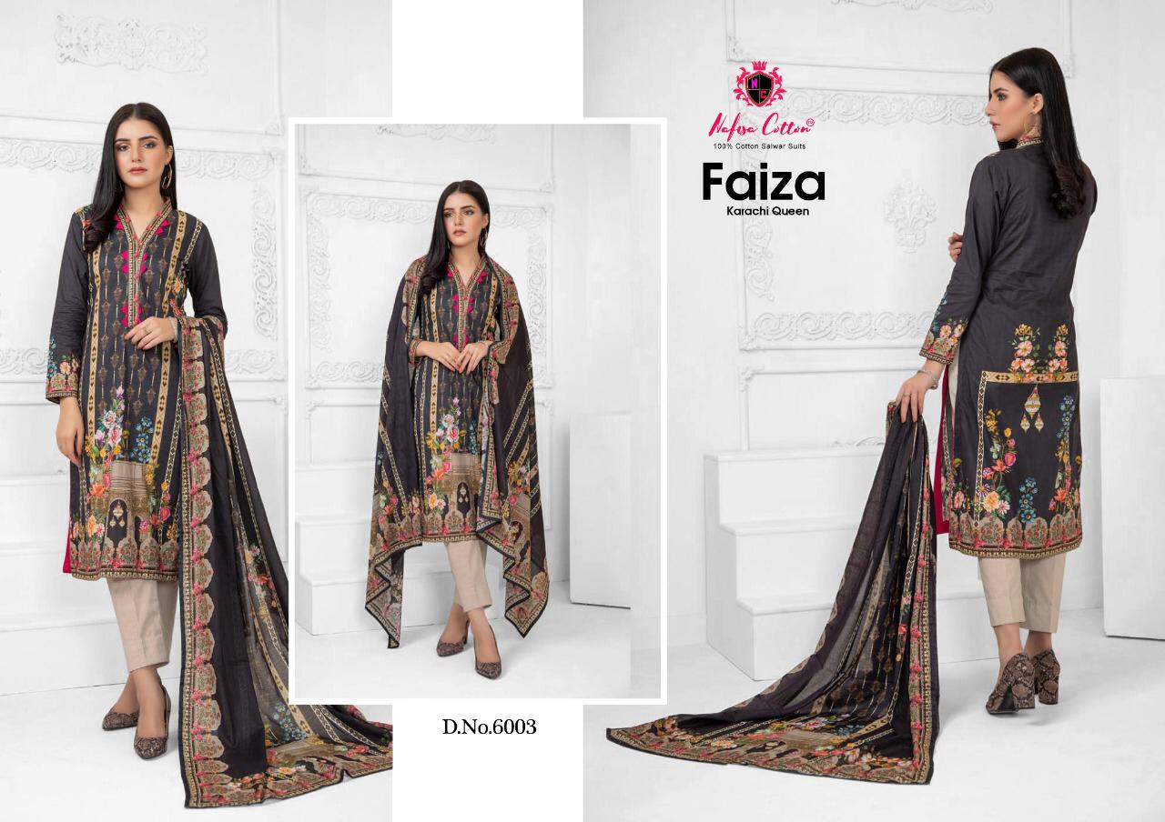 Nafisa Cotton Faiza Karachi Queen Vol 6 Cotton Salwar Suits Wholesaler Surat