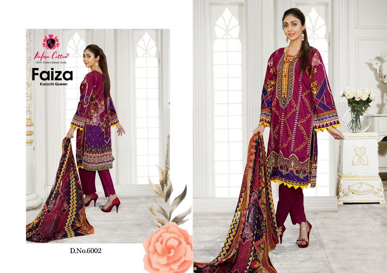 Nafisa Cotton Faiza Karachi Queen Vol 6 Cotton Salwar Suits Wholesaler Surat