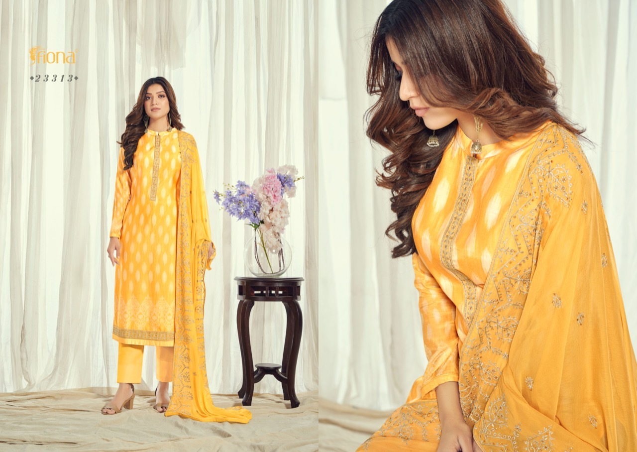 Fiona Lamhaa Muslin Digital Printed With Embroidery Designer Salwar Suits Wholesaler Surat