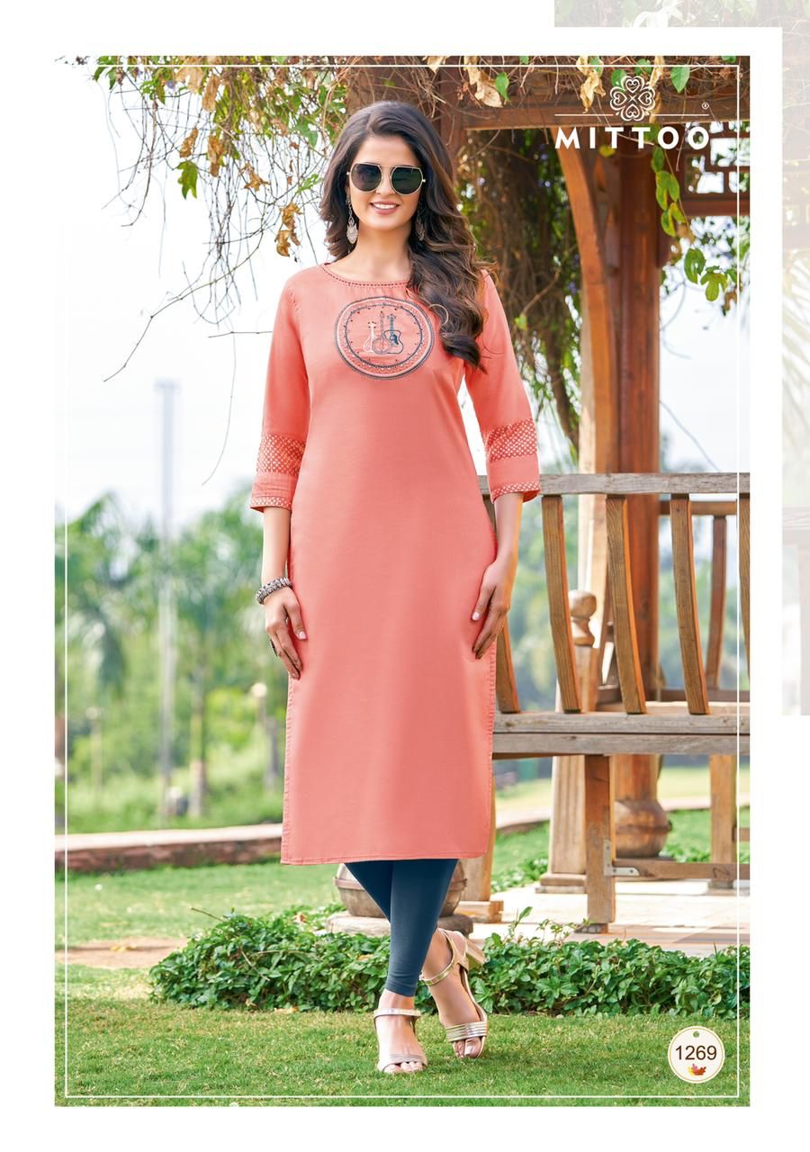 Mittoo Palak Vol 31 Rayon Fancy Designer Kurtis Wholesaler Surat