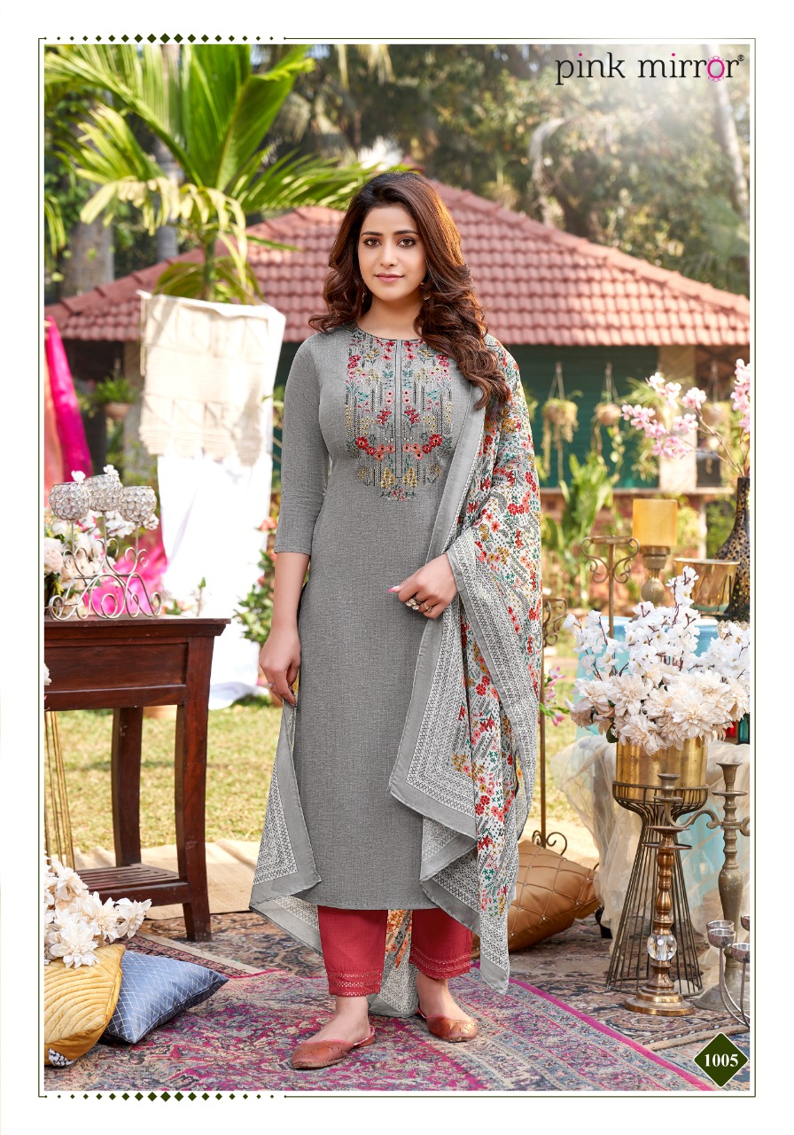 Pink Mirror Precious Viscose Silk Fancy Kurti Combo Set Wholesaler Surat