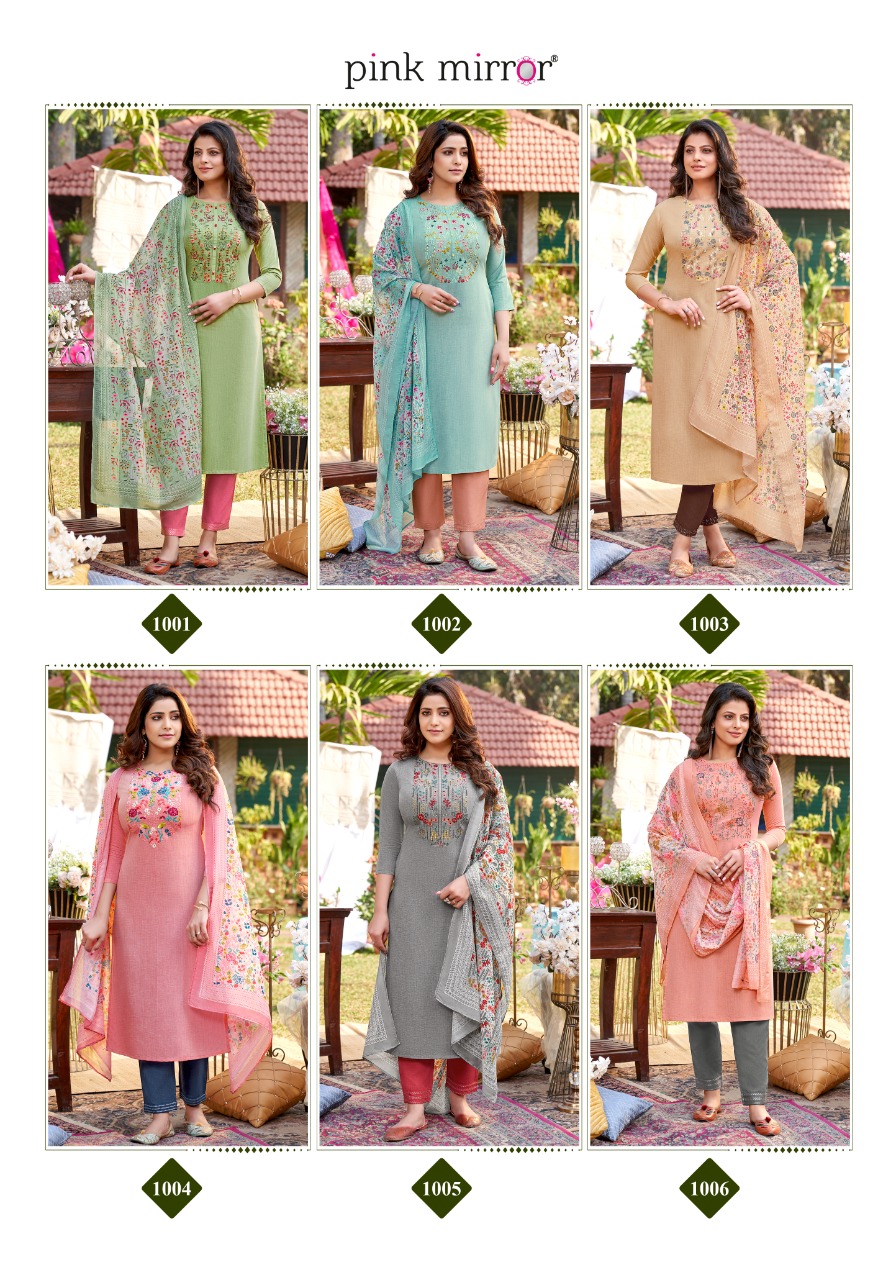 Pink Mirror Precious Viscose Silk Fancy Kurti Combo Set Wholesaler Surat