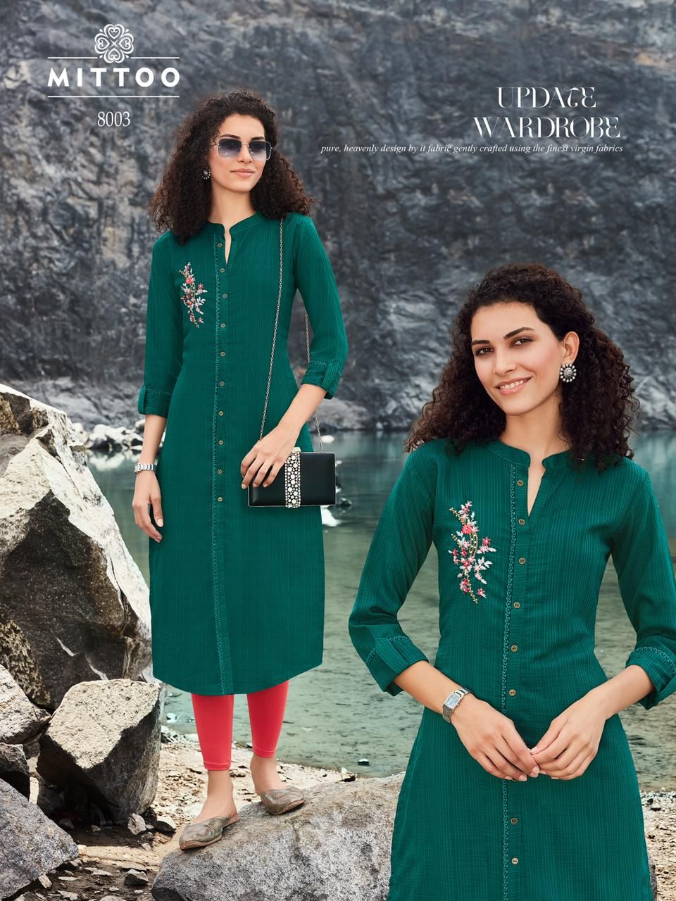 Mittoo Samantha Poly Viscose Fancy Designer Kurtis Wholesaler Surat