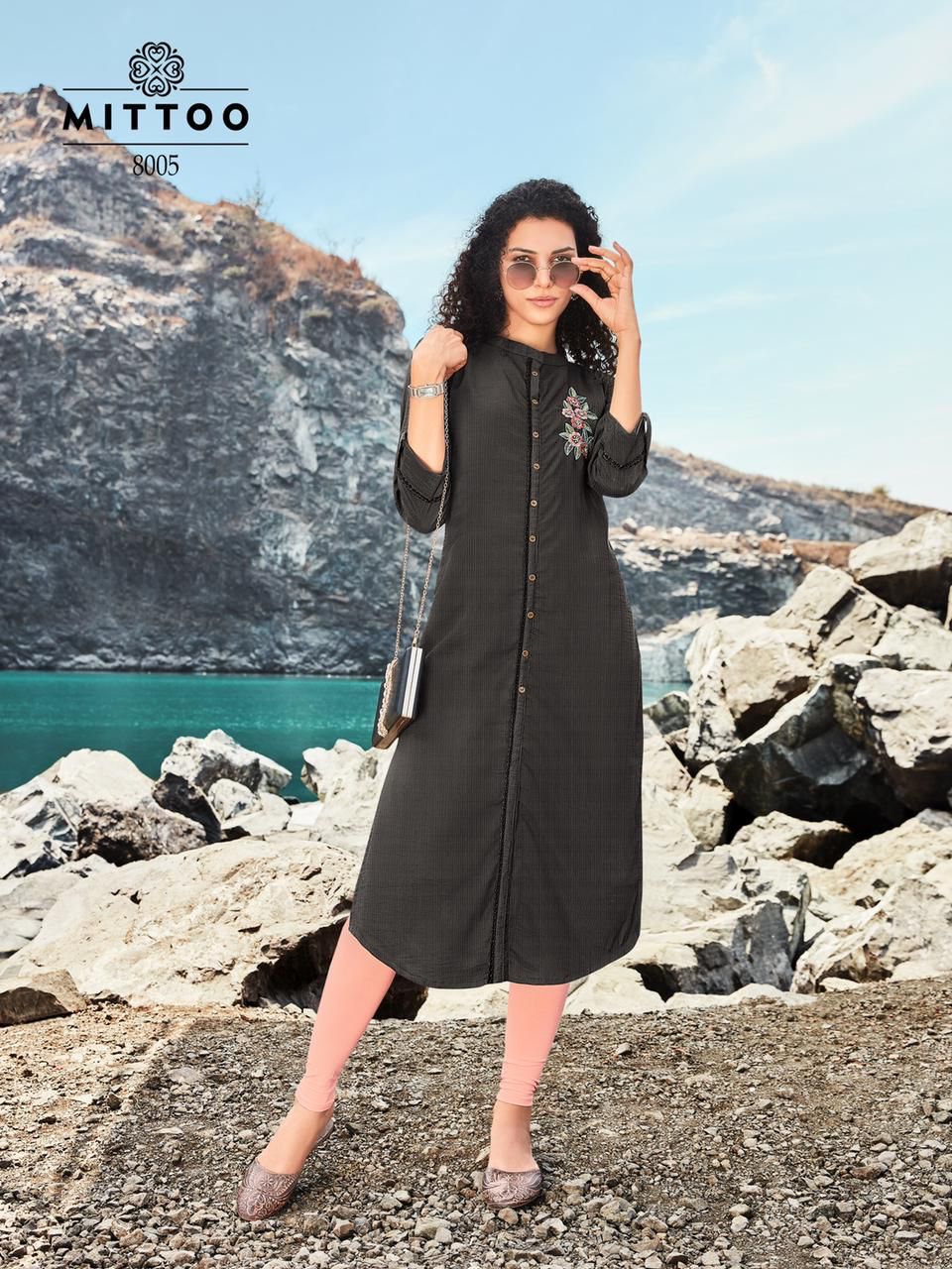 Mittoo Samantha Poly Viscose Fancy Designer Kurtis Wholesaler Surat