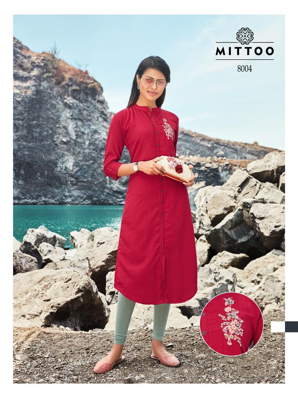 Mittoo Samantha Poly Viscose Fancy Designer Kurtis Wholesaler Surat