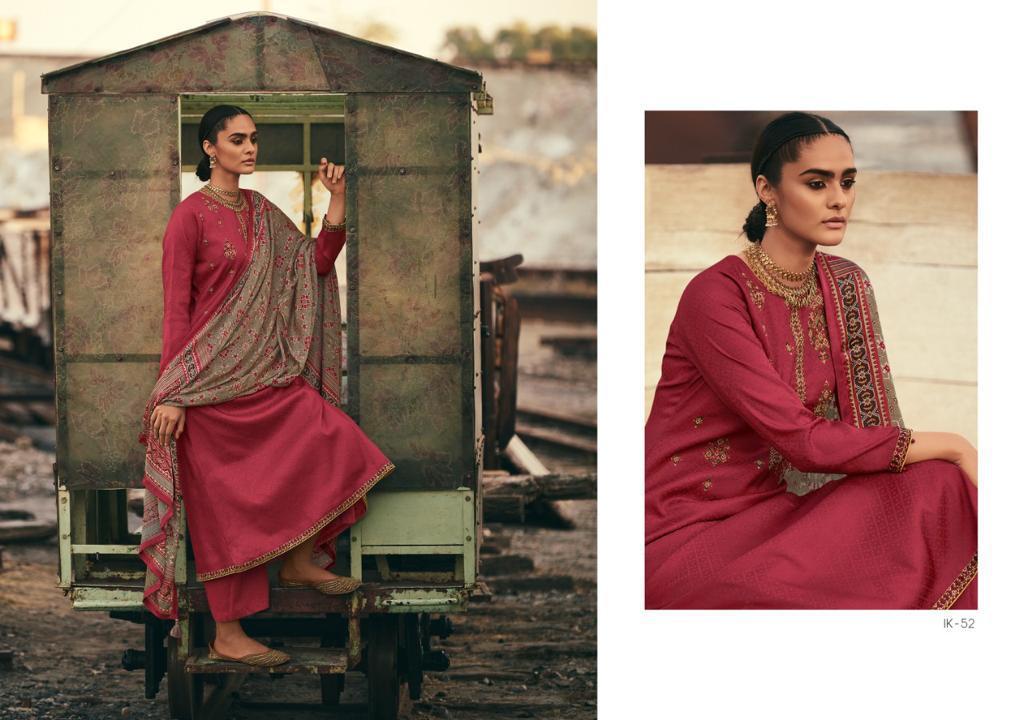 Varsha Ikat Tusser Silk With Embroidery Work Salwar Suits Wholesaler Surat