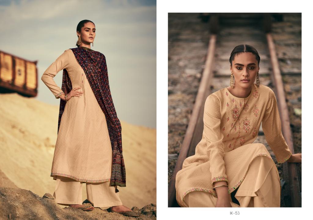 Varsha Ikat Tusser Silk With Embroidery Work Salwar Suits Wholesaler Surat