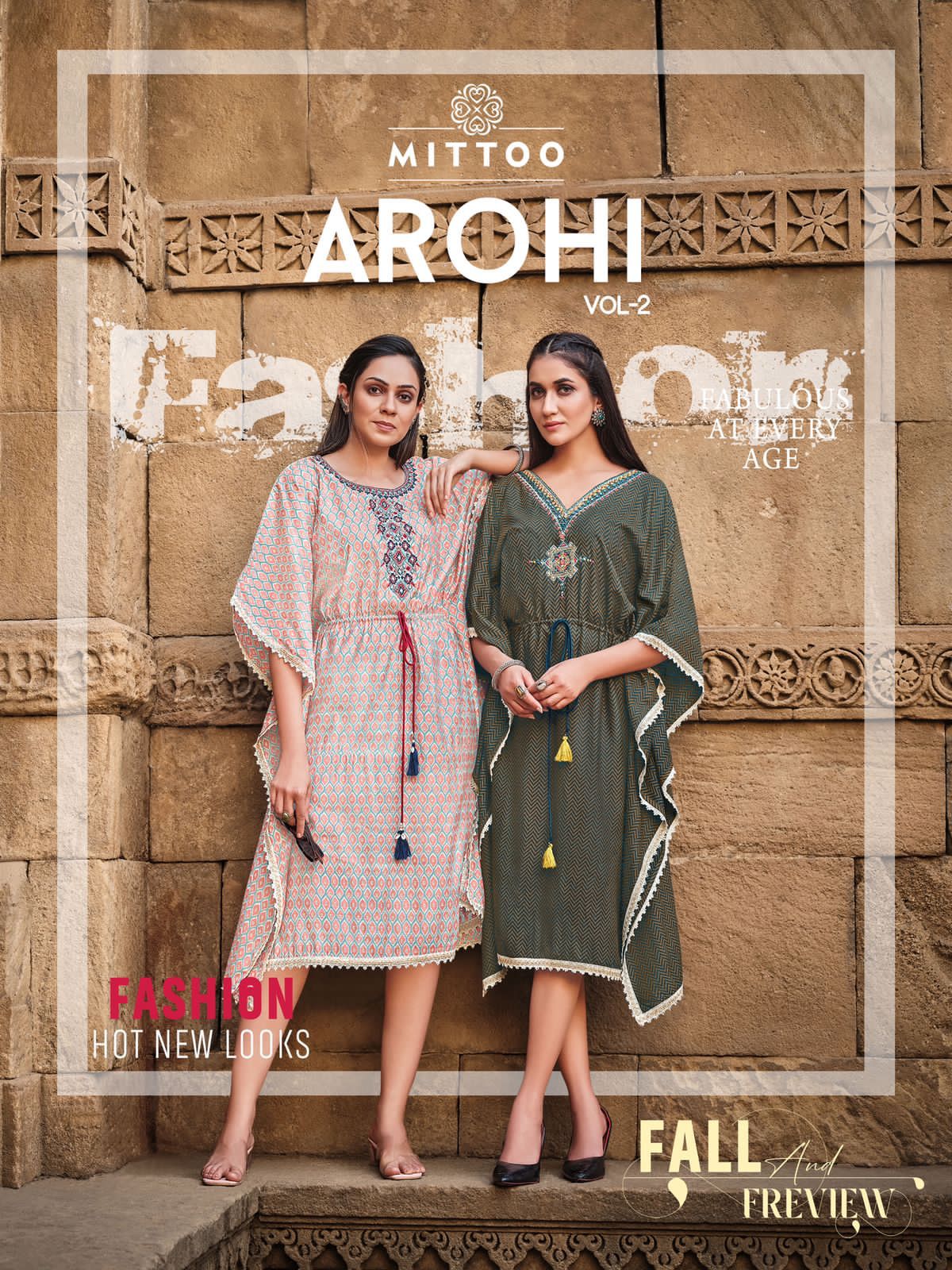 Mittoo Arohi Vol 2 Rayon Printed Stylish Western Style Kaftan Kurtis Wholesaler Surat