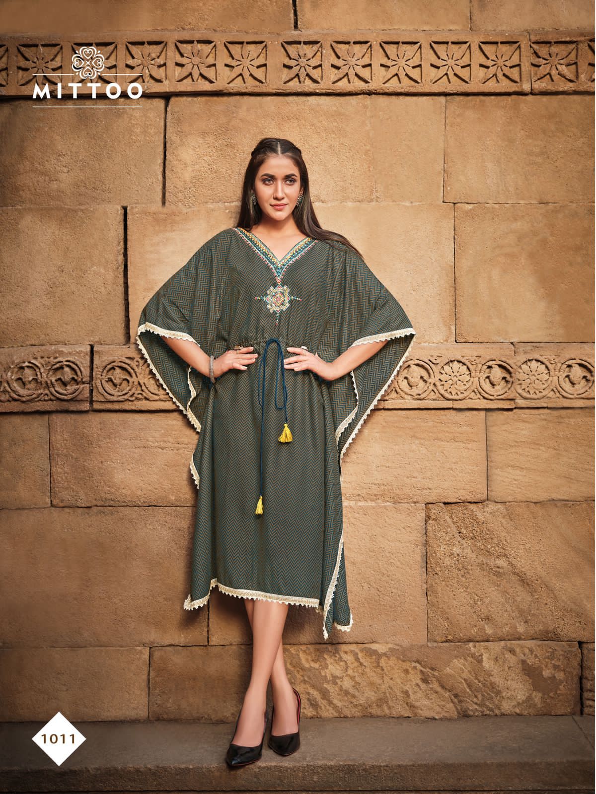 Mittoo Arohi Vol 2 Rayon Printed Stylish Western Style Kaftan Kurtis Wholesaler Surat